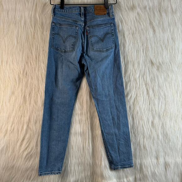 Levi's Women's Jeans Highrise Wedgie 90s Straight Leg Button Fly Blue Jeans 25 - Picture 4 of 12